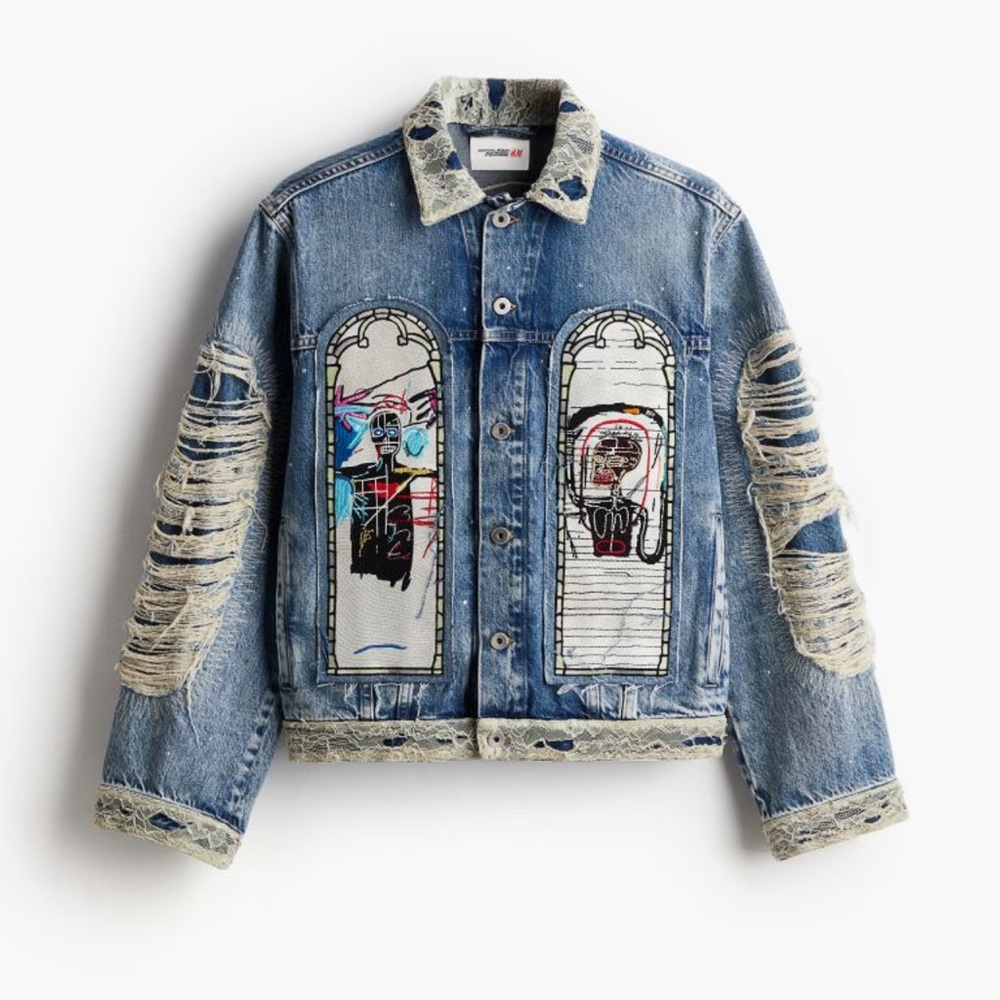 Hm basquiat regular fit denim jacket small